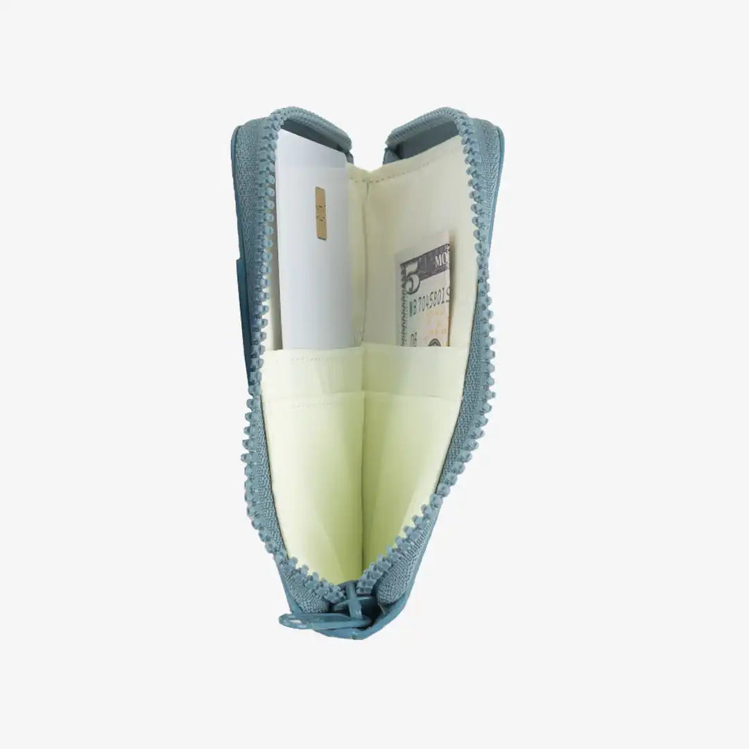 Surf Blue - Leather Zip Wallet