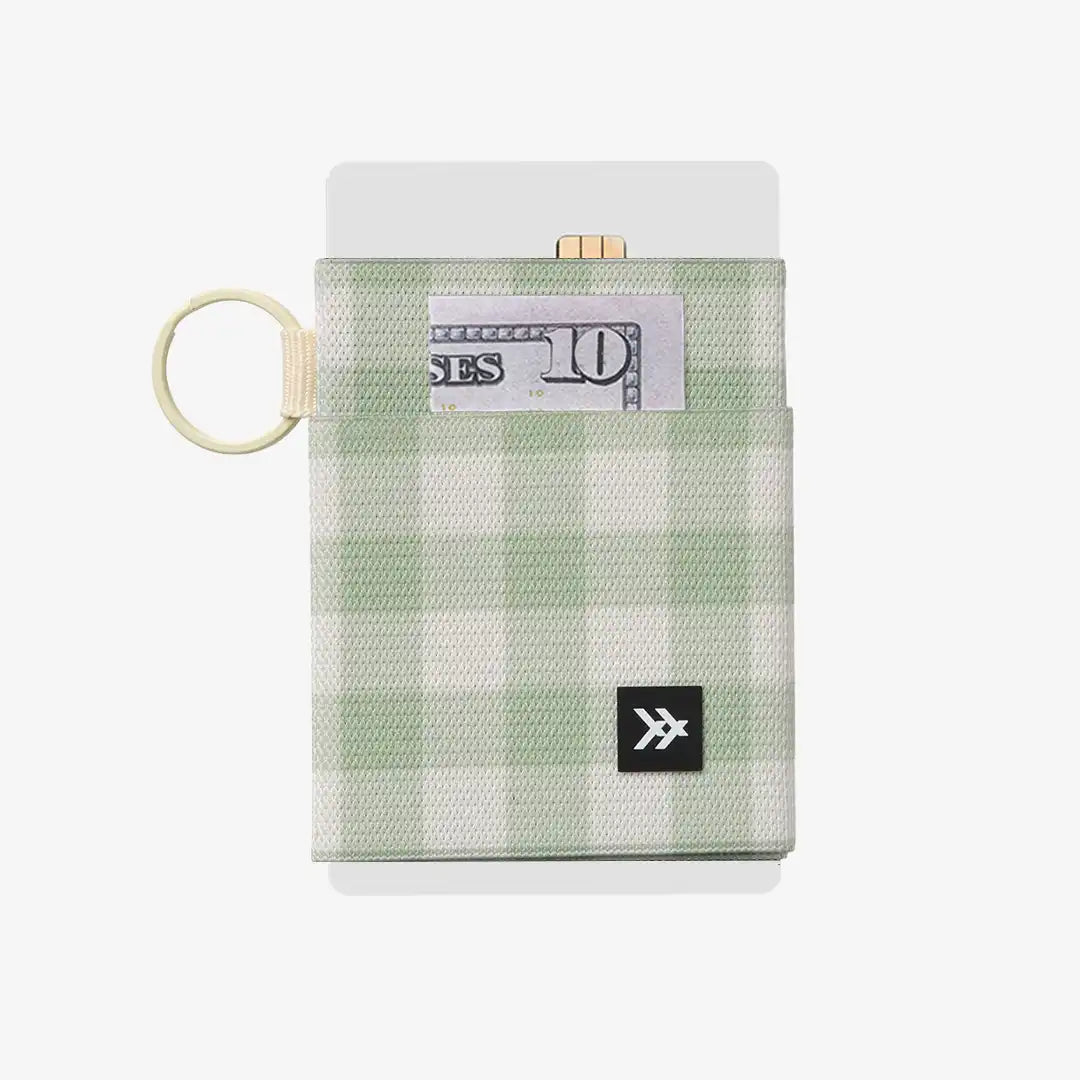 Green Gingham - Elastic Wallet