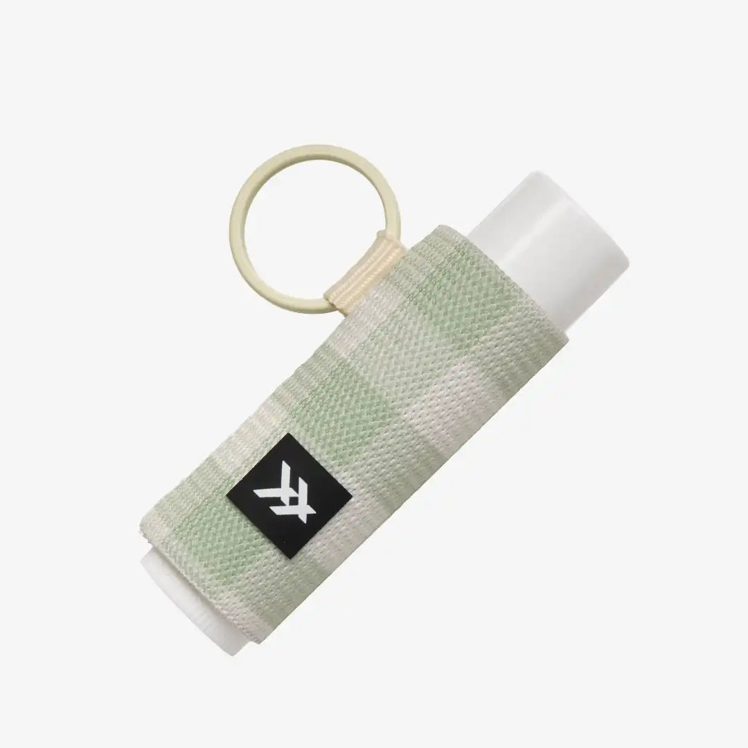 Green Gingham - Chapstick Holder Keychain