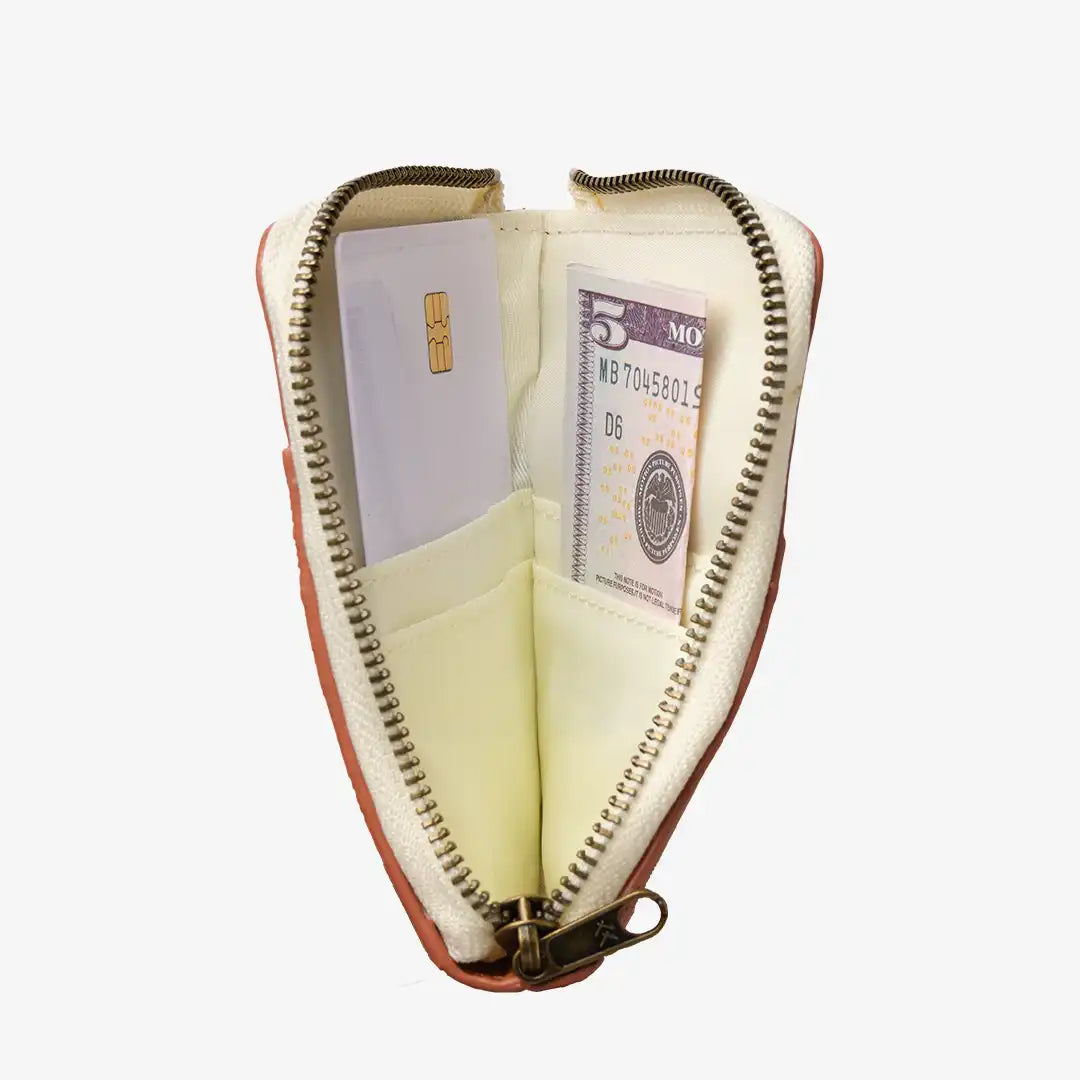 Coral Crush - Leather Zip Wallet