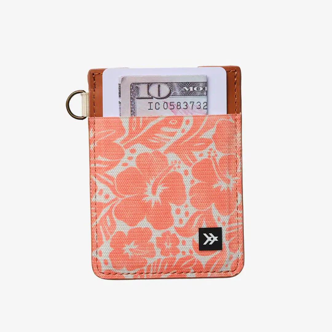 Coral Crush - Vertical Leather Wallet