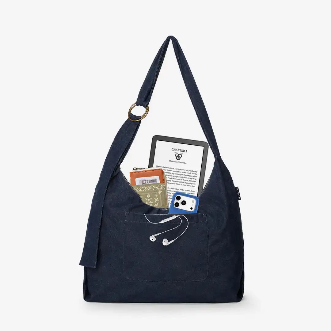 Denim - Small Slouchy Shoulder Bag
