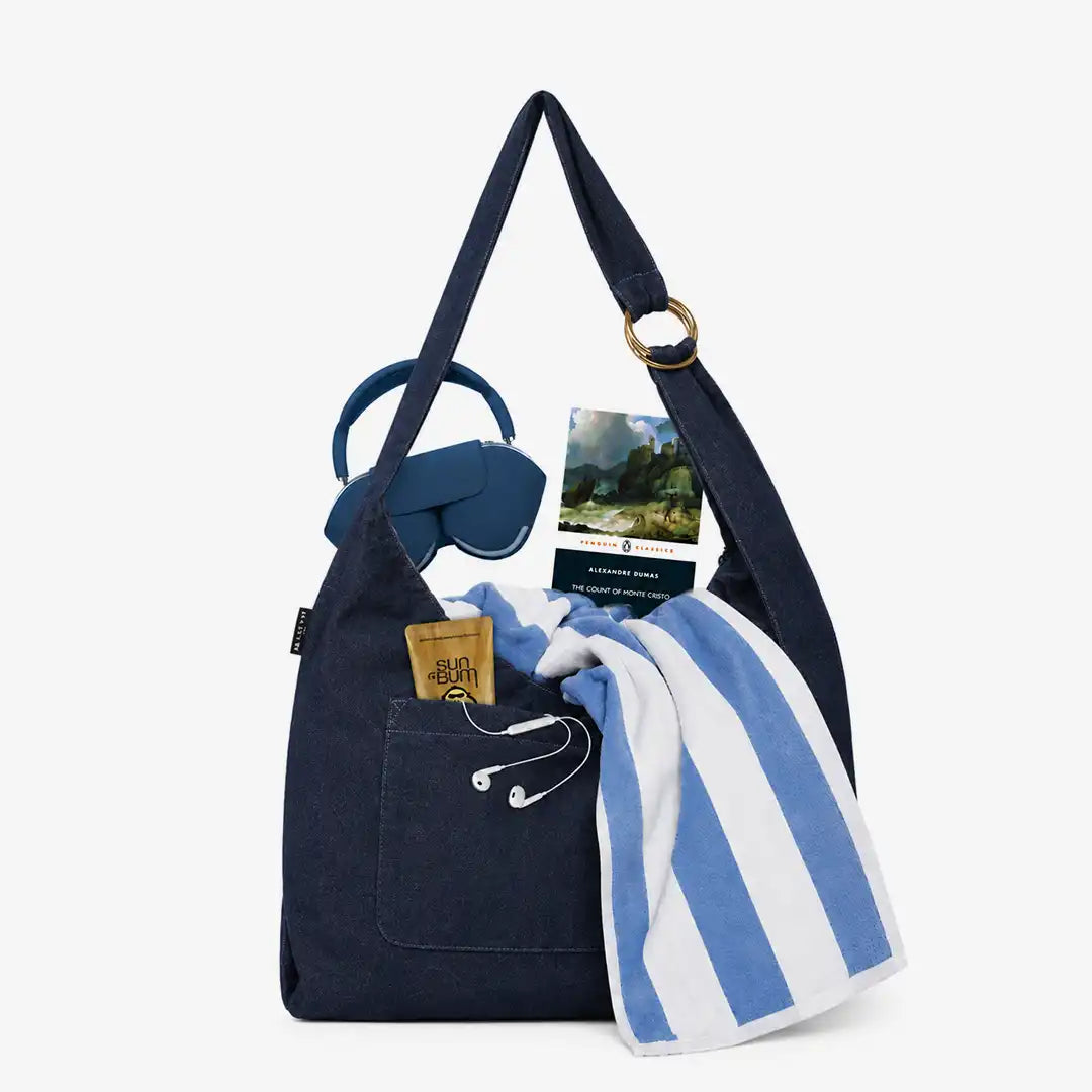 Denim - Large Slouchy Shoulder Bag