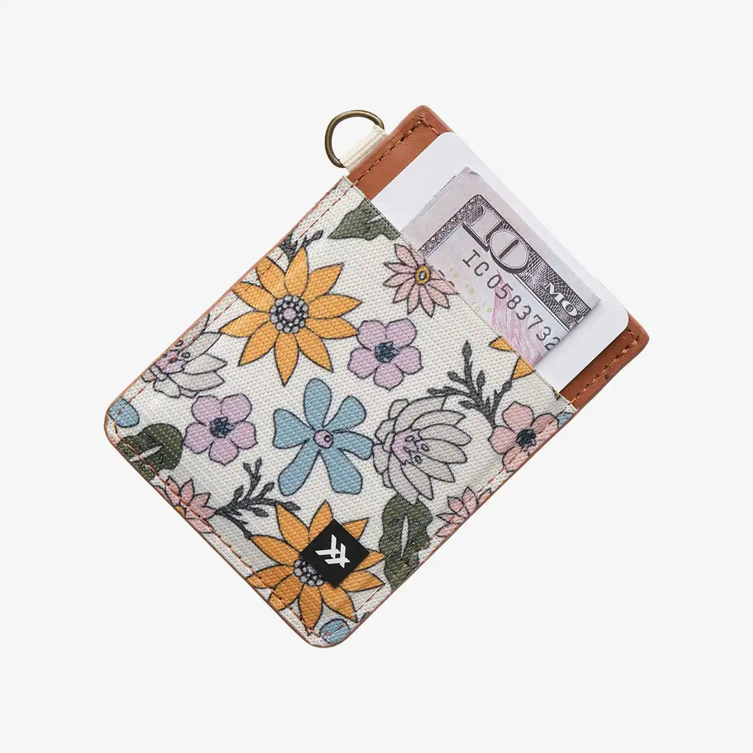 Mountain Flowers - Vertical Leather Wallet