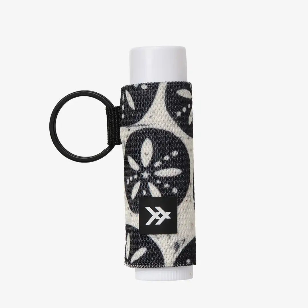 Sand Dollar Black - Chapstick Holder Keychain