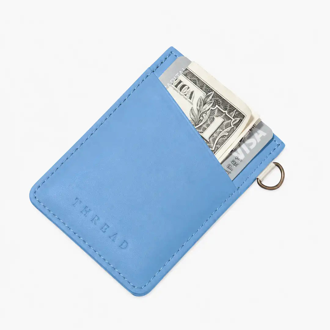 Cornflower - Vertical Leather Wallet