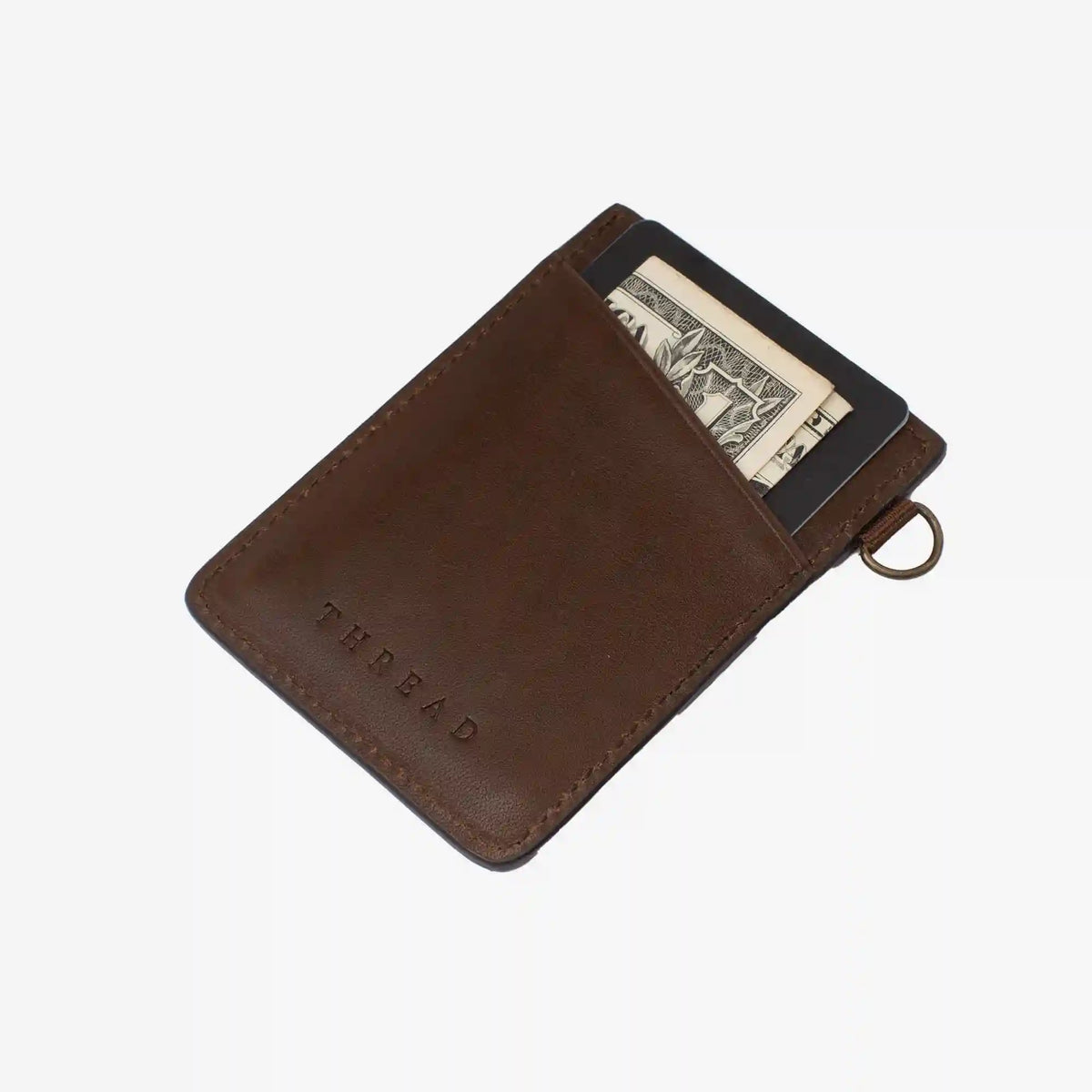 Chocolate - Vertical Leather Wallet