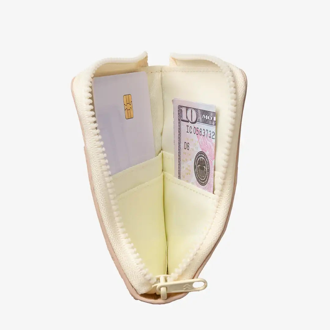 Green Gingham - Leather Zip Wallet