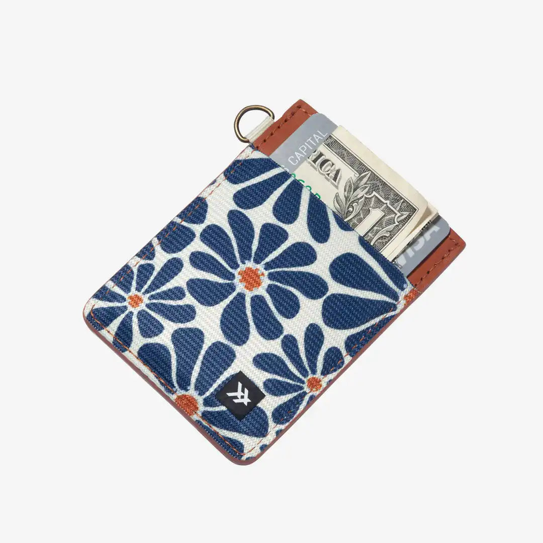 Emmeline Navy - Vertical Leather Wallet