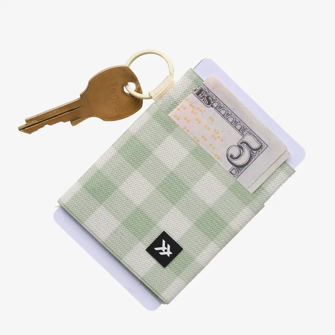 Green Gingham - Elastic Wallet