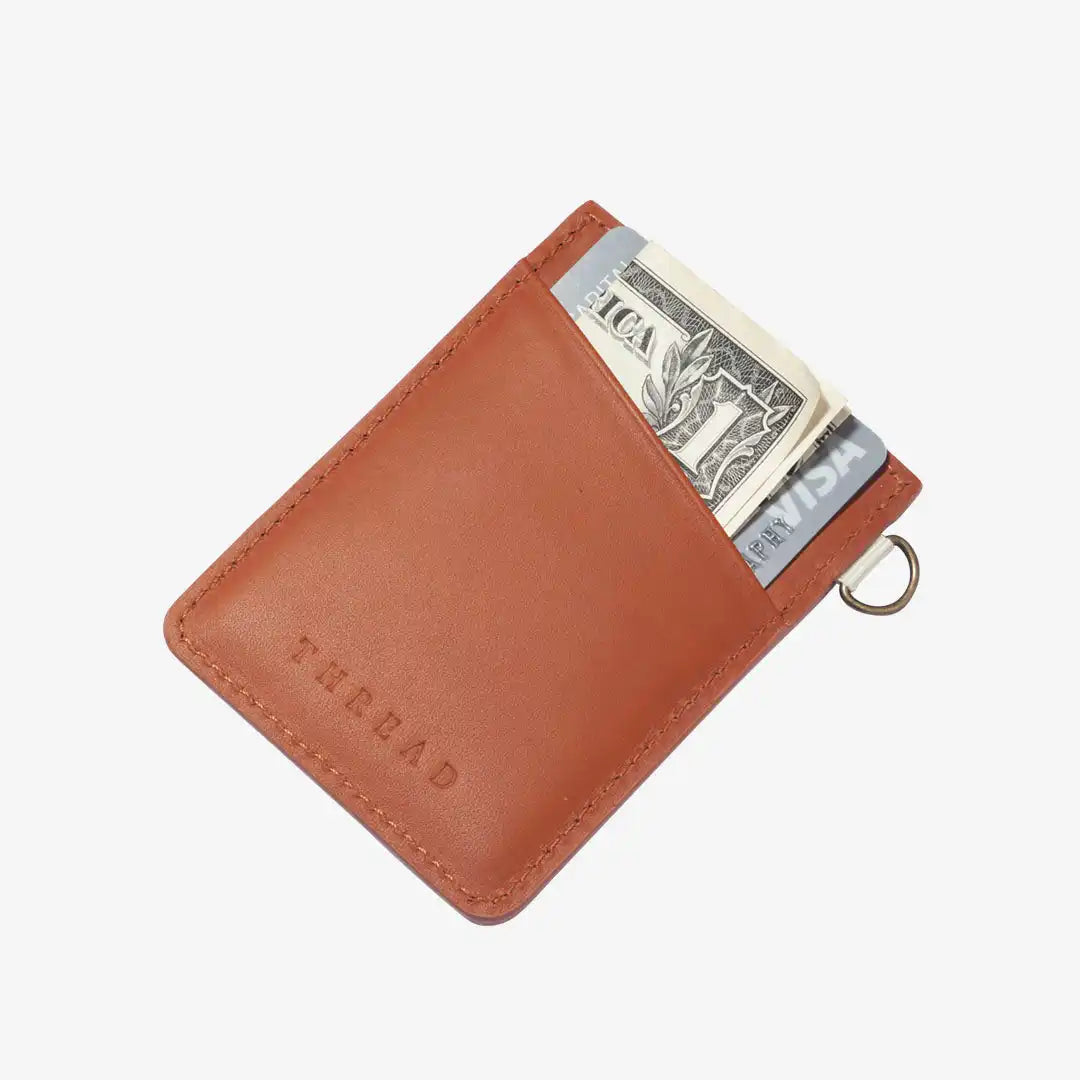 Luna Beige - Vertical Leather Wallet