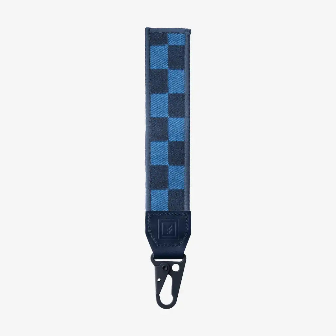 Denim Check - Explorer Key Tag