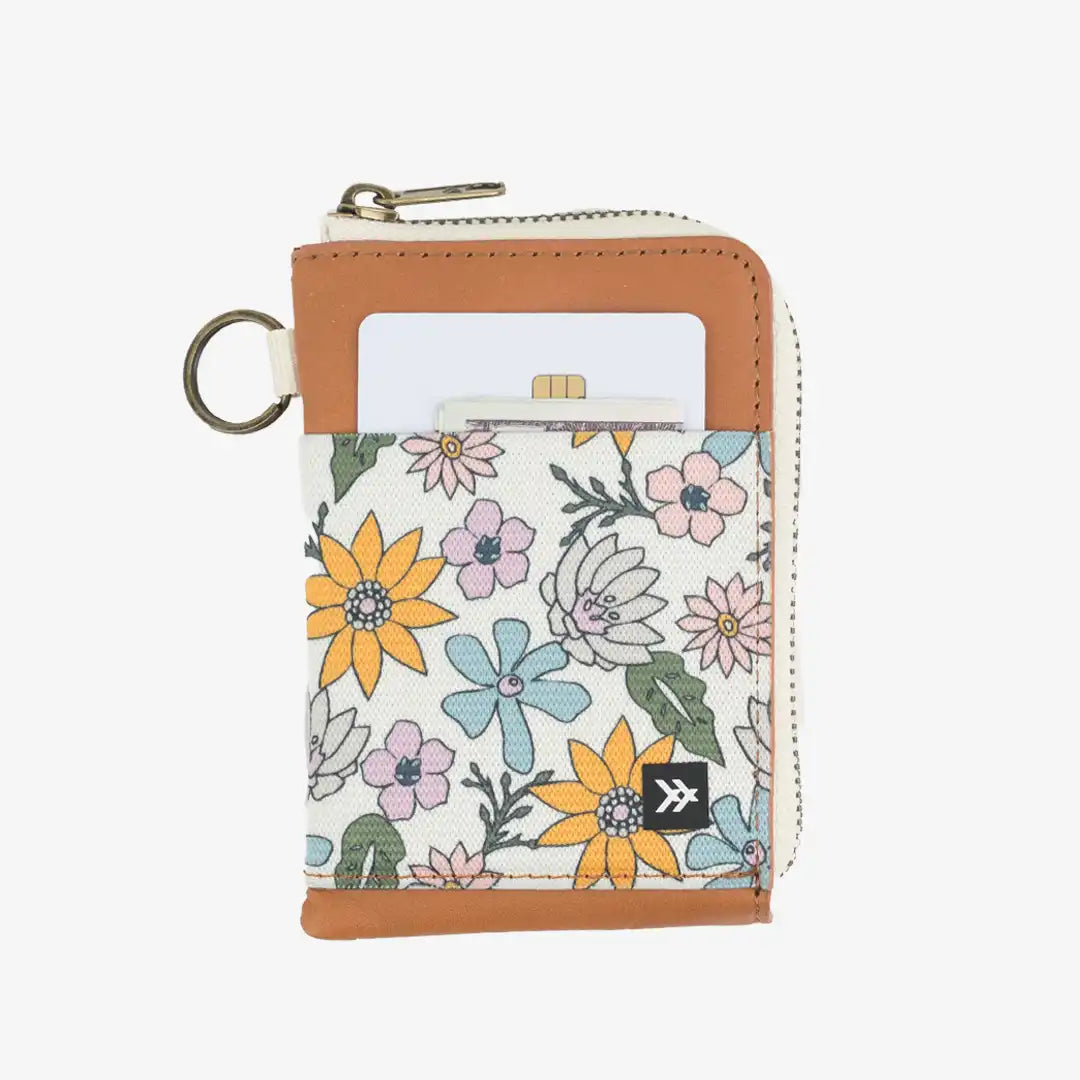 Mountain Flowers - Leather Zip Wallet