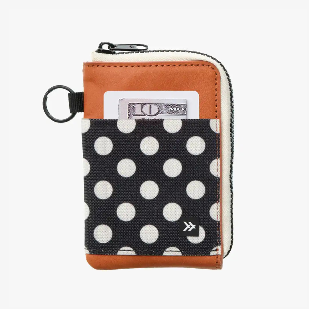 Polka Dot - Leather Zip Wallet