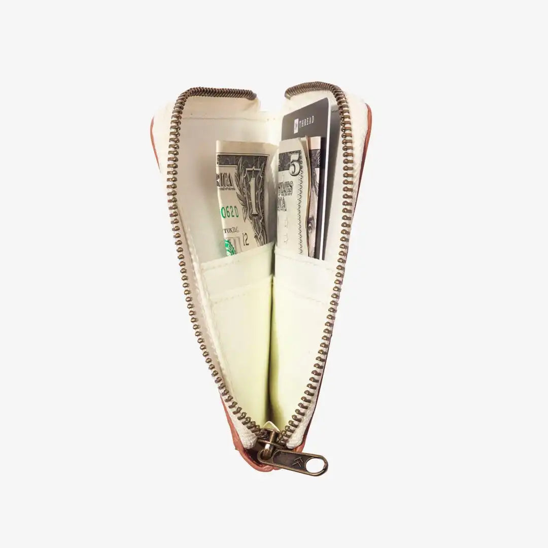 Mountain Flowers - Leather Zip Wallet