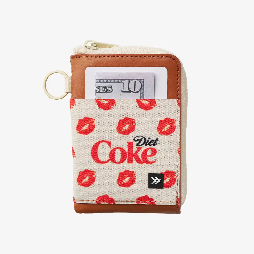 Diet Coke Kiss - Leather Zip Wallet