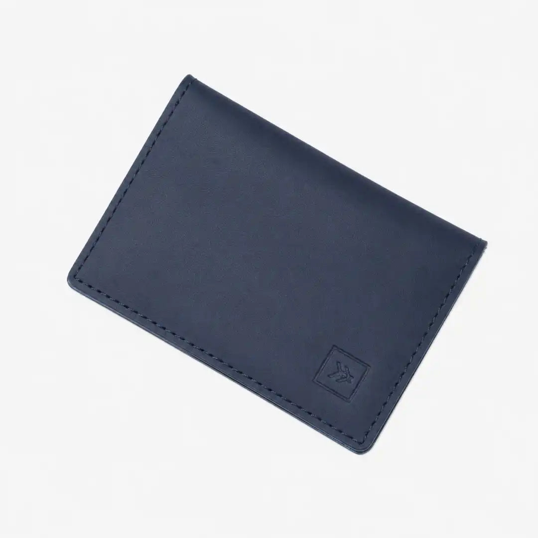 Denim Check - Leather Bifold Wallet