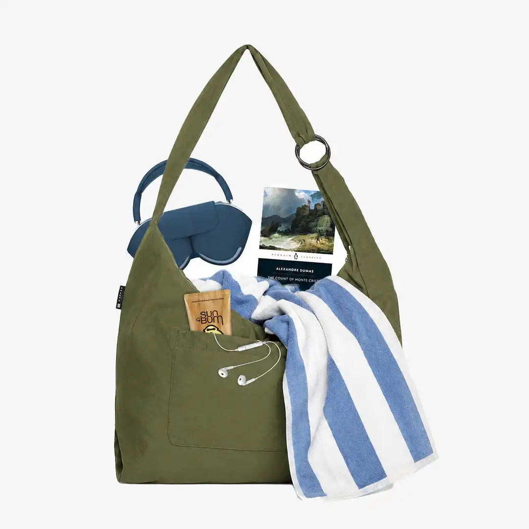 Olive - Large Slouchy Shoulder Bag