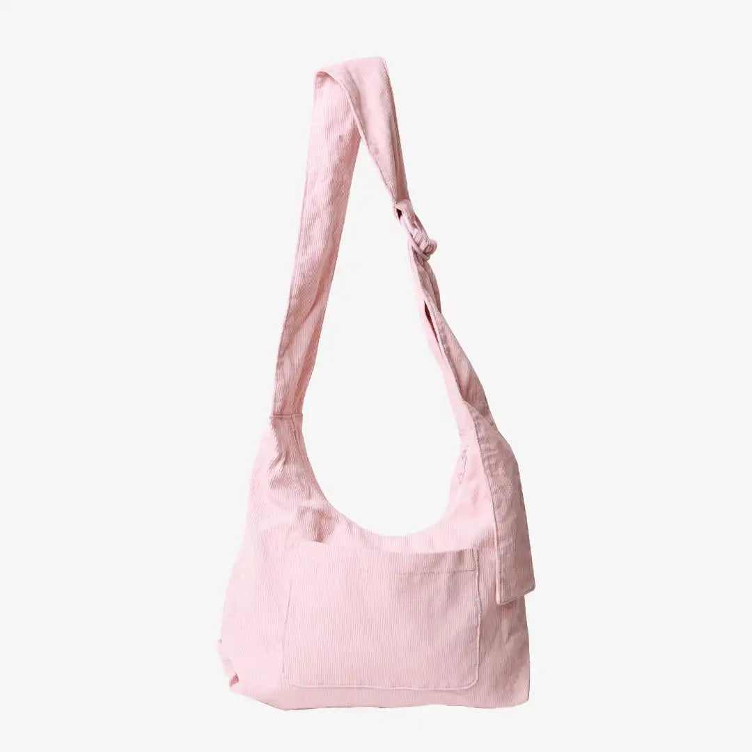 Rose Dust Corduroy - Small Slouchy Shoulder Bag