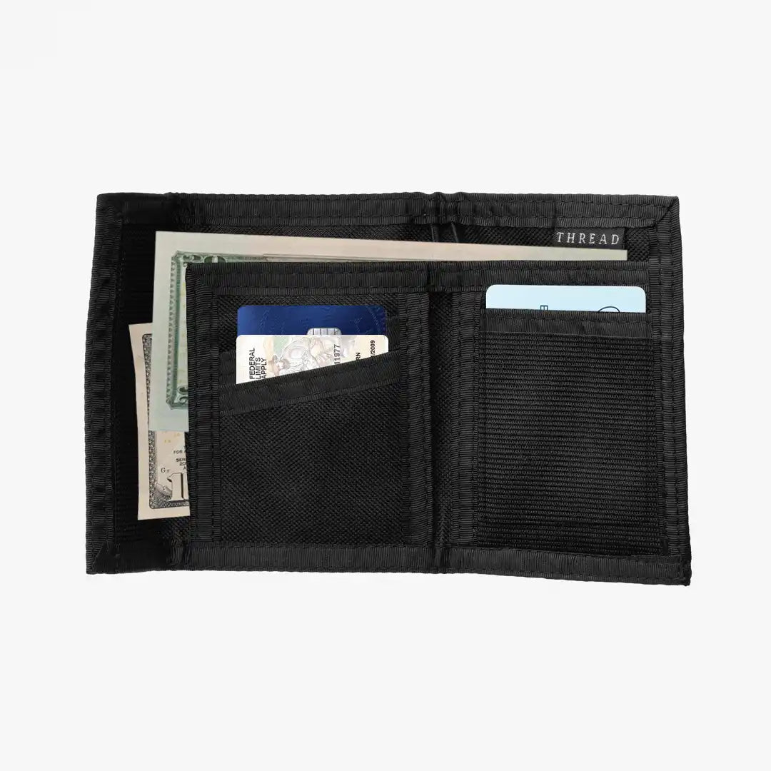 Jupiter Black - Velcro Bifold Wallet