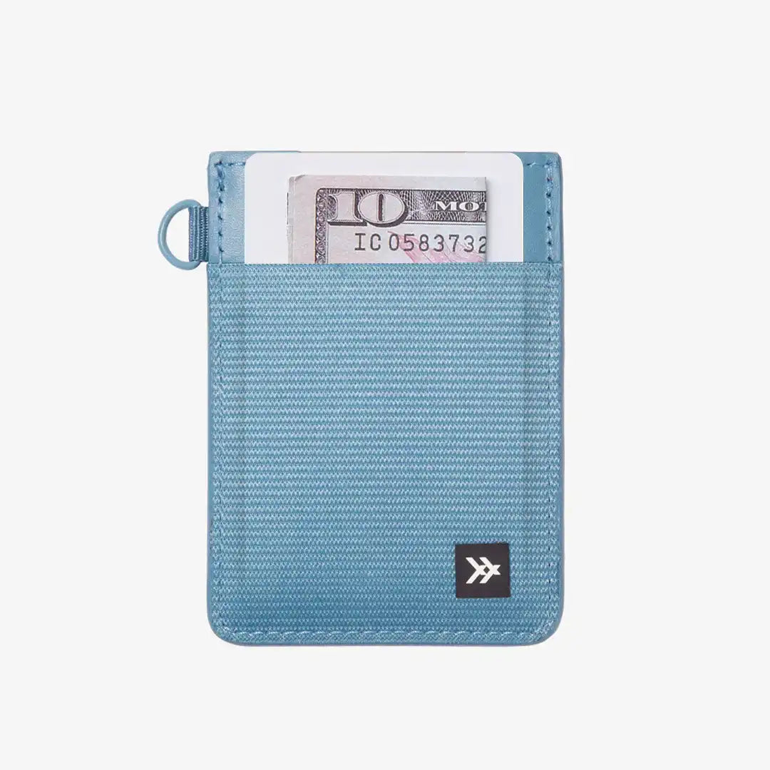 Surf Blue - Vertical Leather Wallet