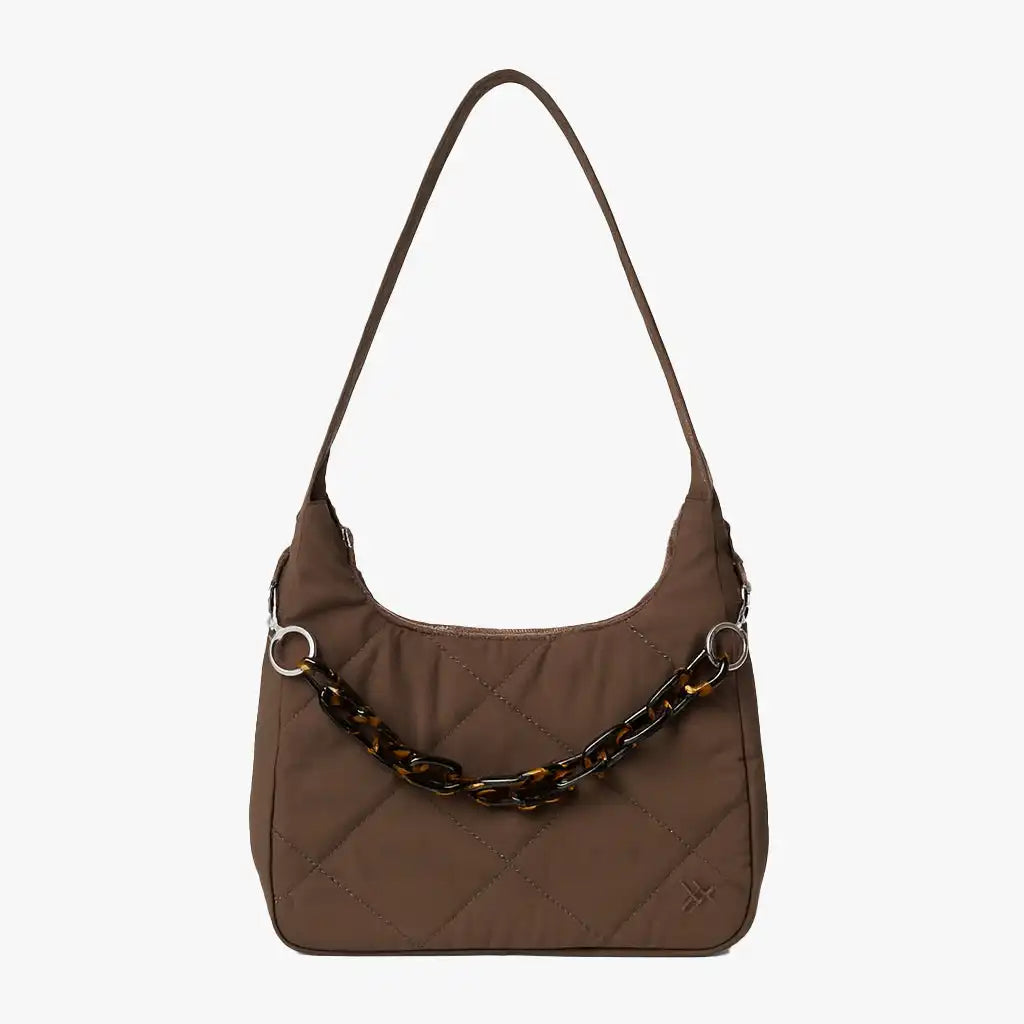 Chocolate Quilted - Penny Shoulder Bag